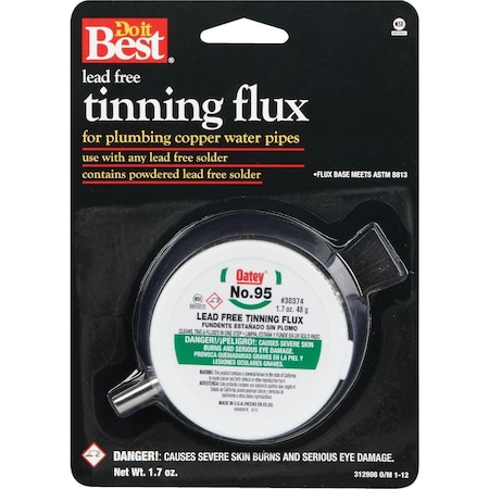 All-Source No. 95 1.7 Oz. Lead-Free Tinning Flux with Brush, Powdered 53095